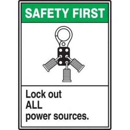 ACCUFORM LOCKOUT  TAGOUT SAFETY LABELS 5 in  LELC901XVE LELC901XVE